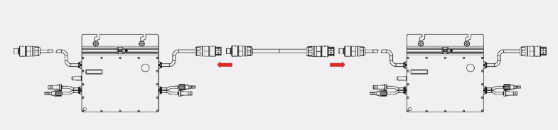 Daisy-chain connection with extension cables